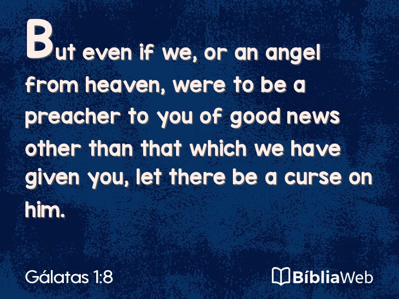 Gálatas 1:8 em imagem para compartilhar