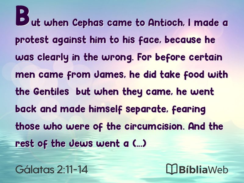 Gálatas 2:11-14 em imagem para compartilhar