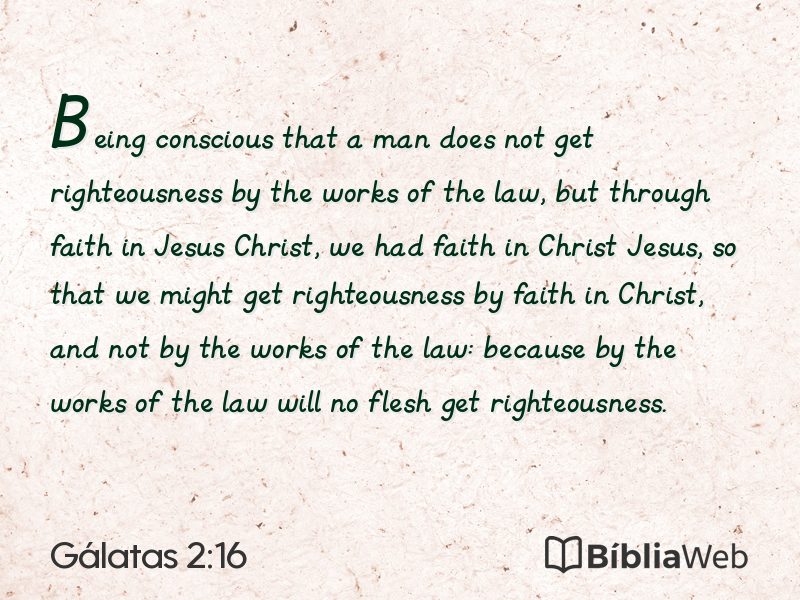 Gálatas 2:16 em imagem para compartilhar