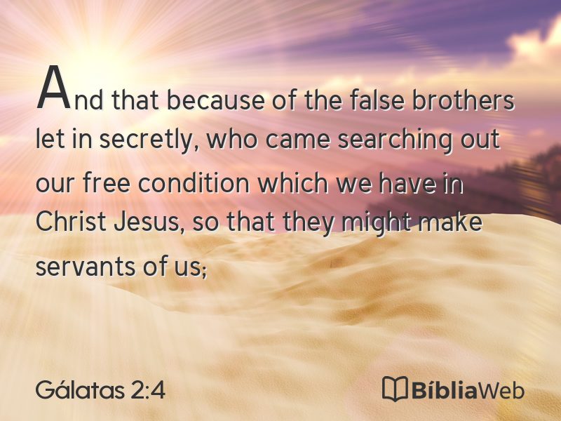 Gálatas 2:4 em imagem para compartilhar