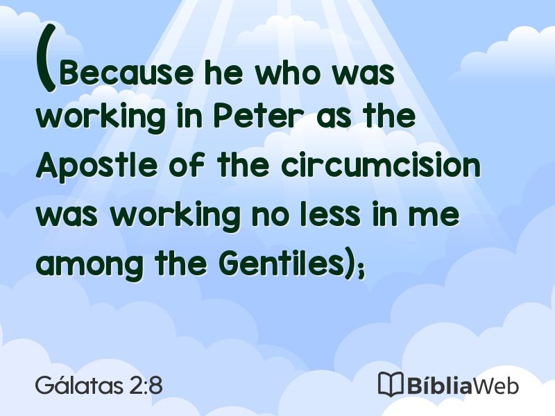 Gálatas 2:8 em imagem para compartilhar