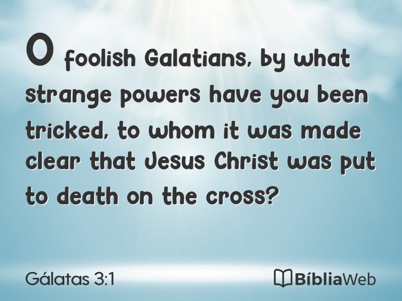 Gálatas 3:1 em imagem para compartilhar
