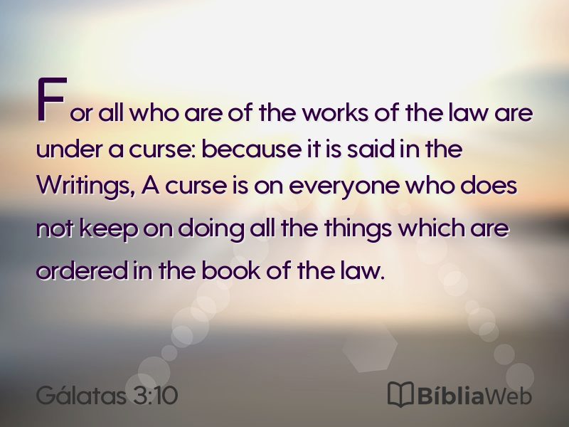 Gálatas 3:10 em imagem para compartilhar