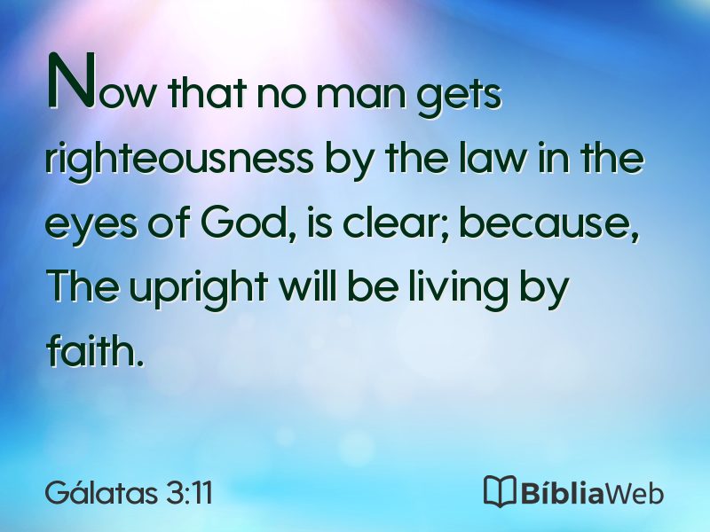 Gálatas 3:11 em imagem para compartilhar