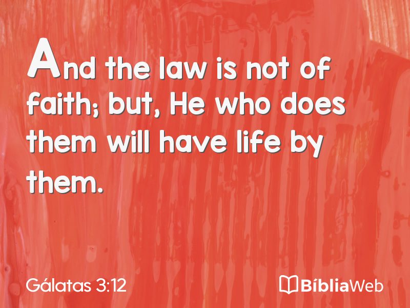 Gálatas 3:12 em imagem para compartilhar