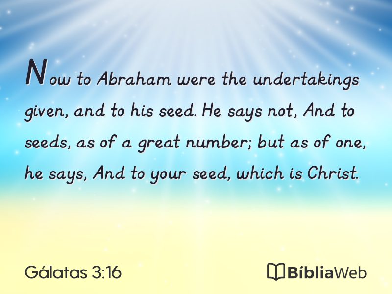 Gálatas 3:16 em imagem para compartilhar