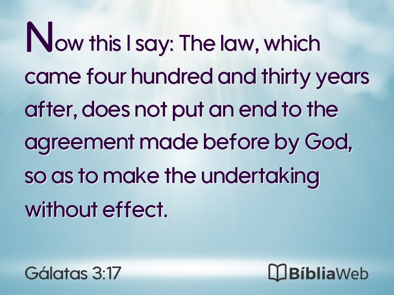 Gálatas 3:17 em imagem para compartilhar