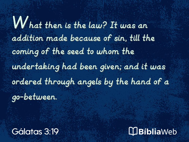 Gálatas 3:19 em imagem para compartilhar