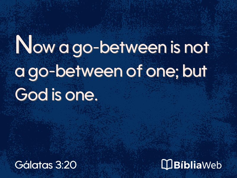 Gálatas 3:20 em imagem para compartilhar