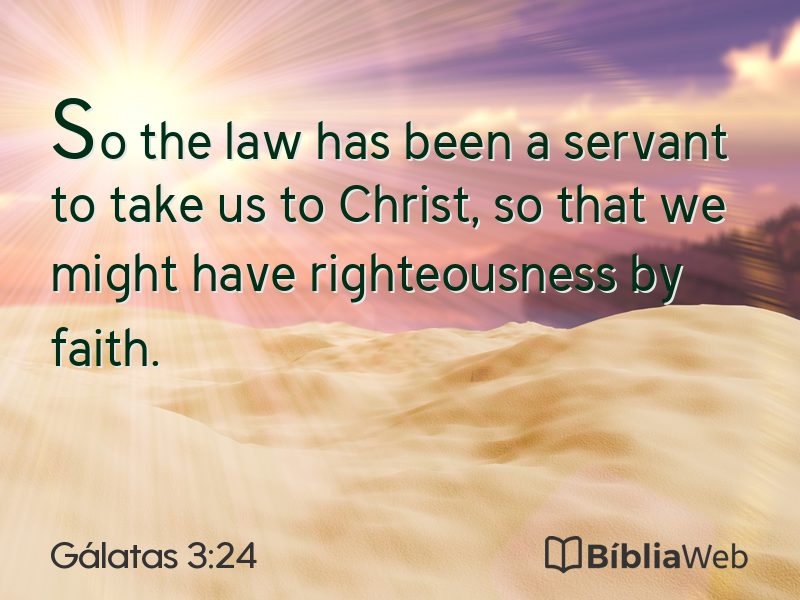 Gálatas 3:24 em imagem para compartilhar