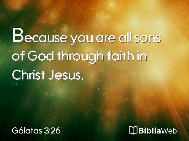 Gálatas 3:26 em imagem para compartilhar