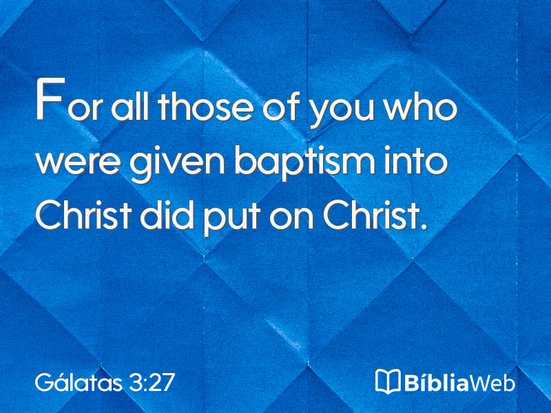Gálatas 3:27 em imagem para compartilhar