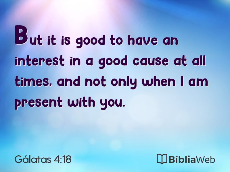 Gálatas 4:18 em imagem para compartilhar