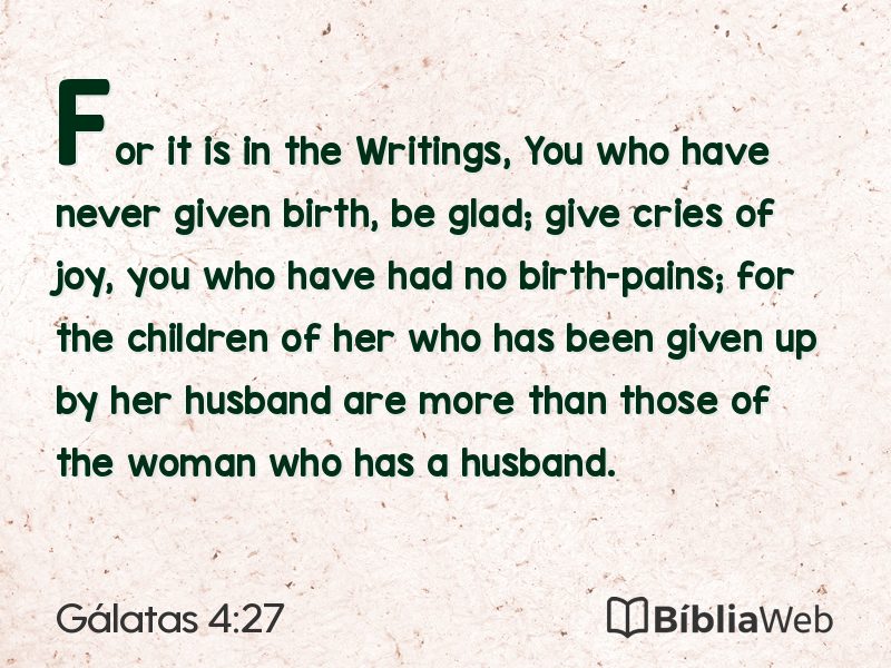 Gálatas 4:27 em imagem para compartilhar