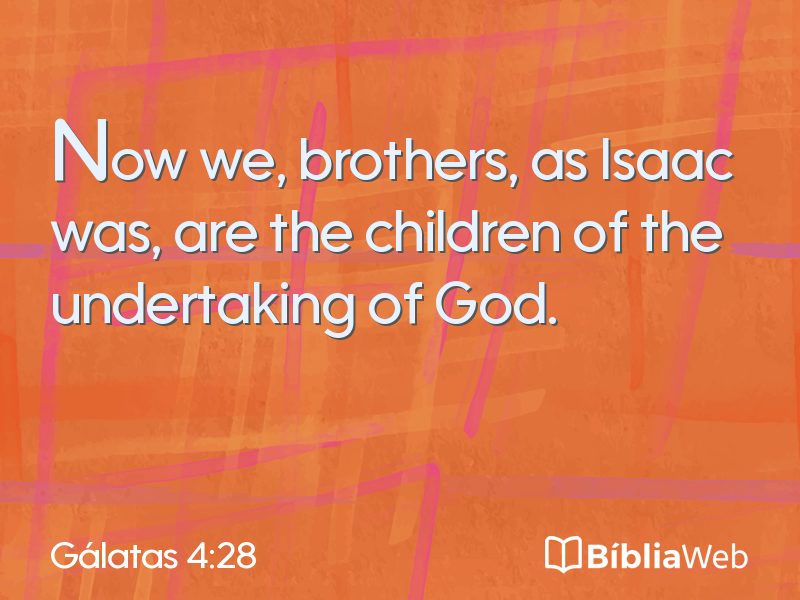Gálatas 4:28 em imagem para compartilhar