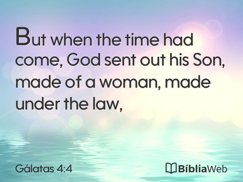 Gálatas 4:4 em imagem para compartilhar