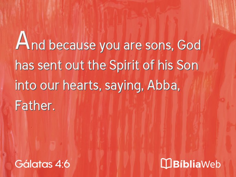 Gálatas 4:6 em imagem para compartilhar