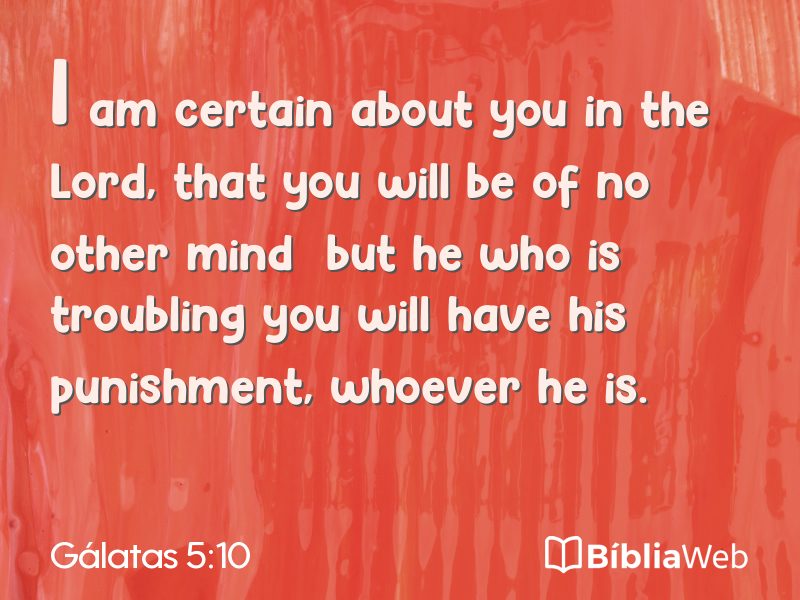 Gálatas 5:10 em imagem para compartilhar