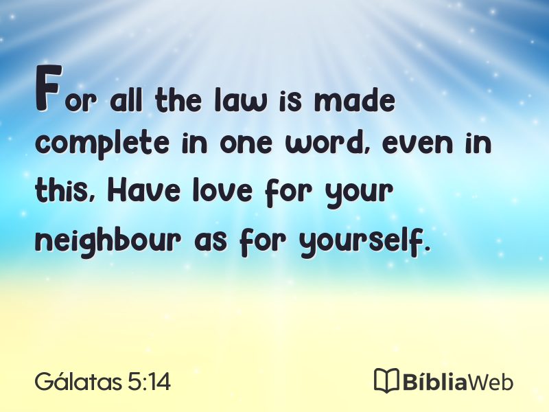 Gálatas 5:14 em imagem para compartilhar