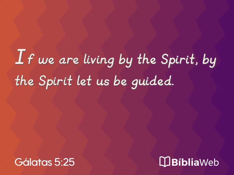Gálatas 5:25 em imagem para compartilhar