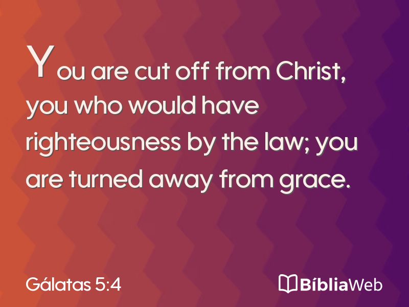 Gálatas 5:4 em imagem para compartilhar