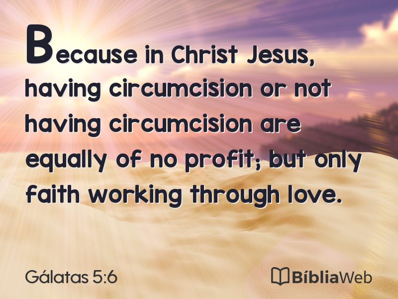 Gálatas 5:6 em imagem para compartilhar