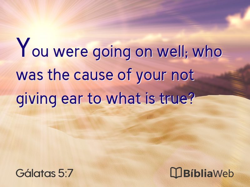 Gálatas 5:7 em imagem para compartilhar