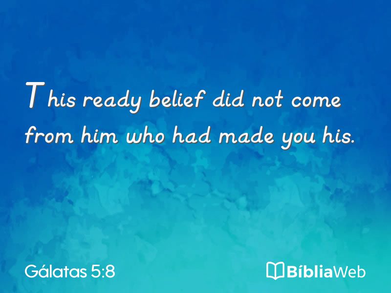 Gálatas 5:8 em imagem para compartilhar