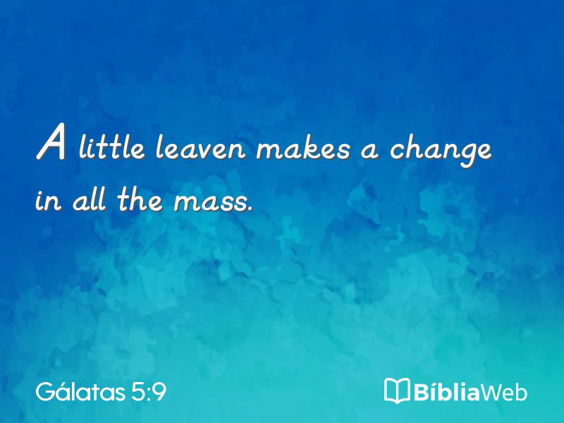 Gálatas 5:9 em imagem para compartilhar