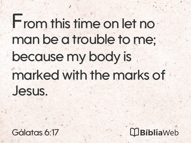 Gálatas 6:17 em imagem para compartilhar