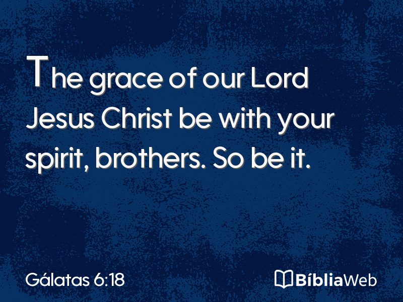 Gálatas 6:18 em imagem para compartilhar