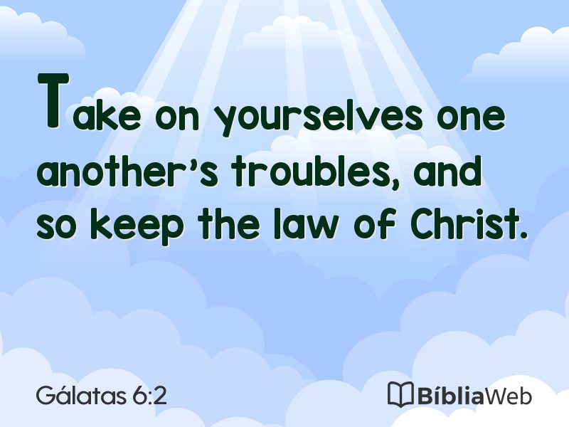 Gálatas 6:2 em imagem para compartilhar
