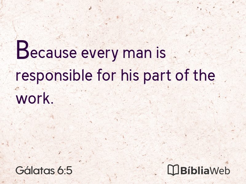 Gálatas 6:5 em imagem para compartilhar