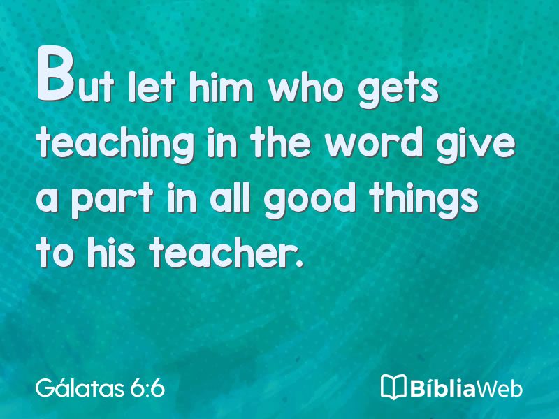 Gálatas 6:6 em imagem para compartilhar