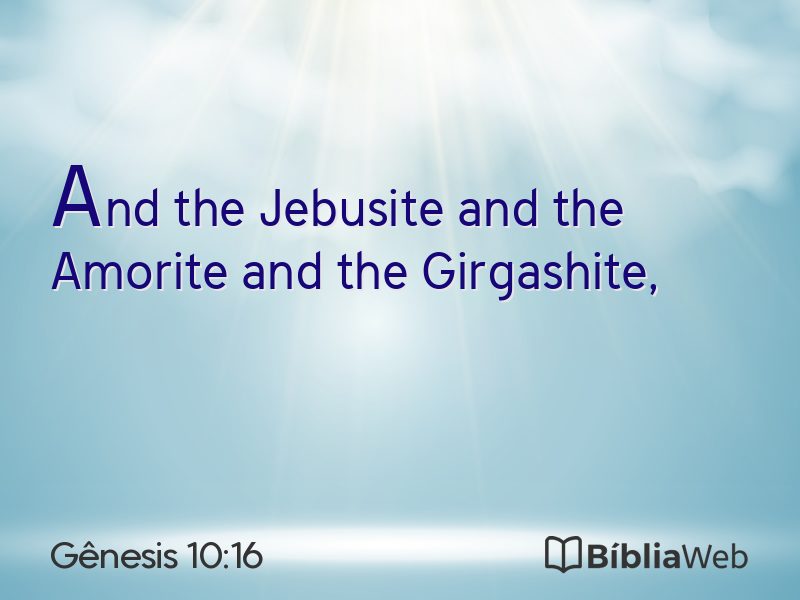 Gênesis 10:16 em imagem para compartilhar