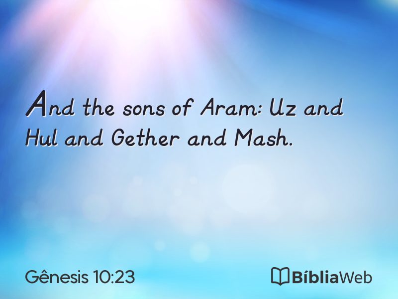 Gênesis 10:23 em imagem para compartilhar