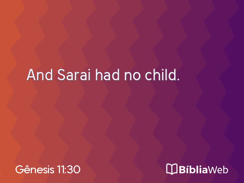 Gênesis 11:30 em imagem para compartilhar