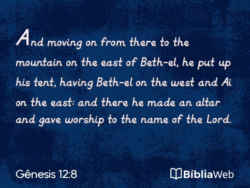 Gênesis 12:8 em imagem para compartilhar