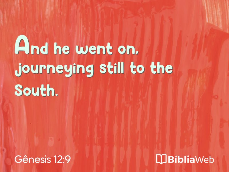 Gênesis 12:9 em imagem para compartilhar