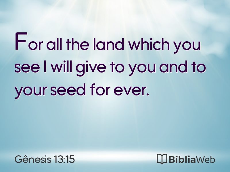 Gênesis 13:15 em imagem para compartilhar