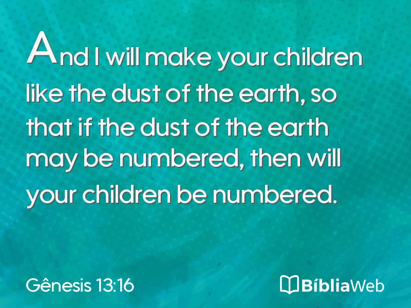 Gênesis 13:16 em imagem para compartilhar