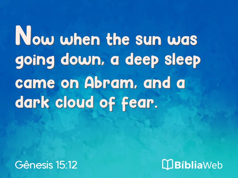 Gênesis 15:12 em imagem para compartilhar