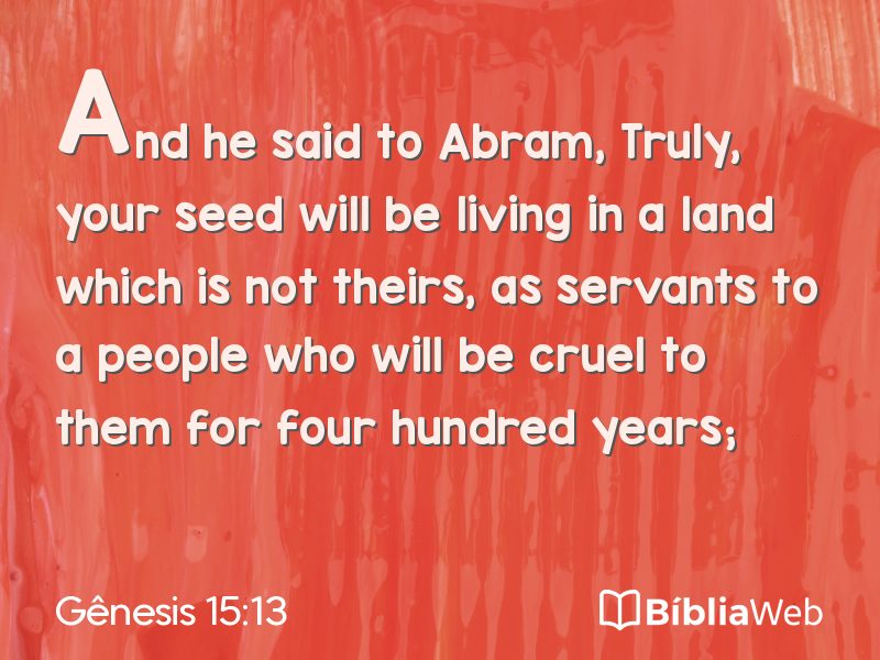 Gênesis 15:13 em imagem para compartilhar