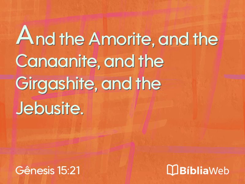 Gênesis 15:21 em imagem para compartilhar