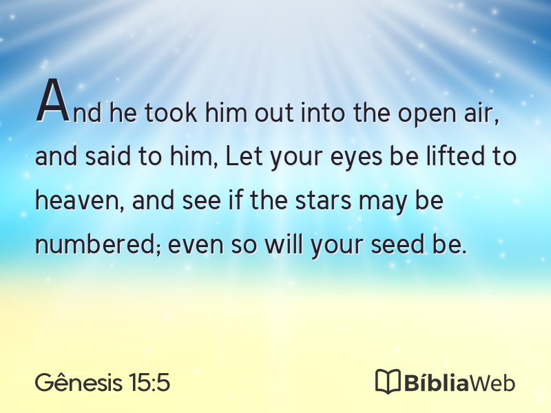 Gênesis 15:5 em imagem para compartilhar