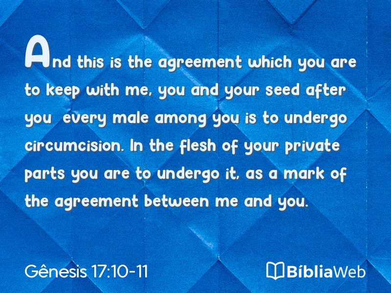 Gênesis 17:10-11 em imagem para compartilhar