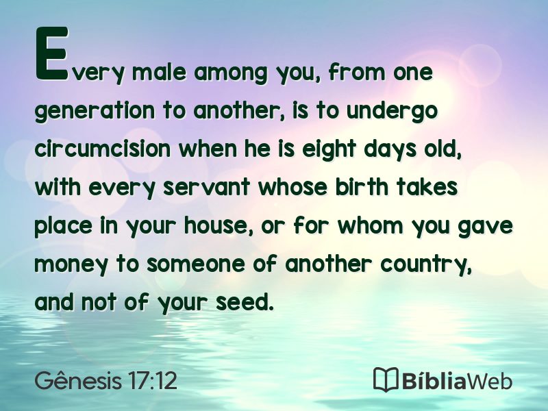 Gênesis 17:12 em imagem para compartilhar