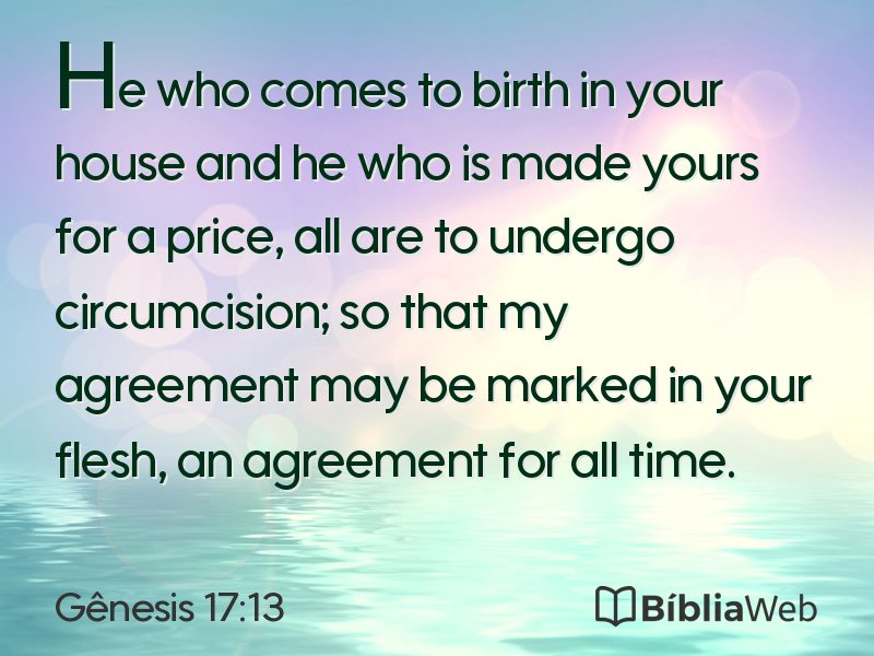 Gênesis 17:13 em imagem para compartilhar