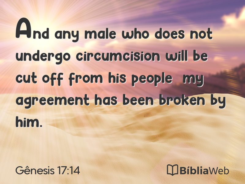 Gênesis 17:14 em imagem para compartilhar
