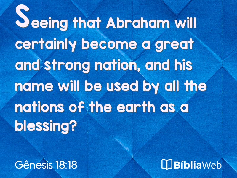 Gênesis 18:18 em imagem para compartilhar